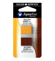Daler Rowney Aquafine Sulu Boya Tablet 2li Naples Yellow-Burnt Umber