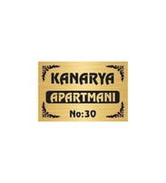 APARTMAN İSİMLİĞİ 20X30 GOLD METAL LEVHA