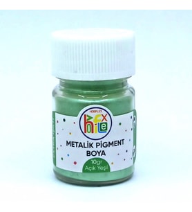 EPOKSİ REÇİNE METALİK SEDEFLİ PİGMENT TOZ BOYA AÇIK YEŞİL 10 GR