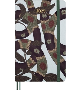 Moleskine Sınırlı Üretim Yılan Yılı 12 Ay 2025 Haftalık Planlayıcı, Sert Kapak, Büyük (5" X 8.3"), Y (Turkuaz)