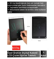 Özel Seri Dijital Kalemli Çocuk Eğitim Tableti Grafik Ders Not Ödev Resim LCD Writing Tablet Beyaz