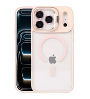 Joko Apple iPhone 17 Pro Max Remim Lensli Magsafe Standlı Kapak - Pembe