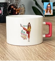 Kişiye Özel Karikatürlü Fuck Normal I Want Magic Lüks Fincan Doğum Günü Hediyesi