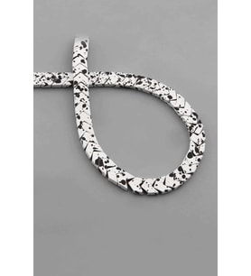 Hematit Taşı Çavuş Kesim Beyaz 6x3mm Doğal Taş Dizi