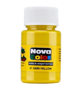 Nova Color Akrilik Boya 30 Ml Sarı - 4 adet