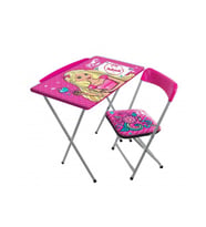 Ders Çalışma Masası Masa Sandalye Linda (Pembe)