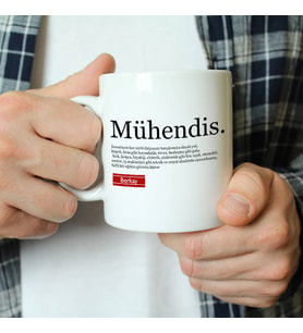 Mühendis Nedir Hediye Kupa Bardak