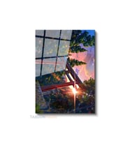 Dikey Cam Tablo Salon Duvar Tablosu Dikey Cam Japon Kapi Yeni Ev Hediyesi Ofis Tablosu
