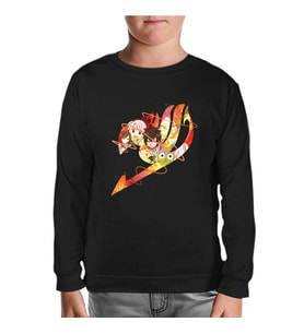 Fairy Tail Siyah Çocuk Sweatshirt