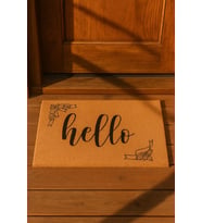 Valerine Life Velür Coco Dokulu Welcome Hoş Geldiniz Kapı Önü Dış Mekan Paspası 45x70cm 27YCM260118
