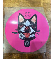 ÇAP 23 CM ÜTÜ İLE YAPIŞAN KÖPEK TRANSFER BASKI ARMA (Pembe)