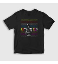 Presmono Unisex Çocuk Siyah Cool Astroworld Travis Scott T-Shirt 42404tt