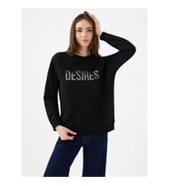 Loft Relax Fit Siyah Kadın Sweatshirt Lf2040701