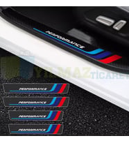 Bmw M Logo Performance Arma Karbon Kapı Eşiği Koruma Araba Etiket Oto Sticker 4 Parça