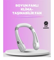 Giyilebilir Bladeless Boyun Fanı 360° Serinlik, 5 Kademe Rüzgar, Usb Şarjlı Sessiz Mini Klima