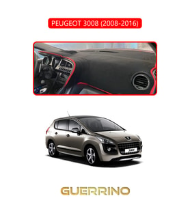 PEUGEOT 3008 (2008-2016)TORPİDO KORUMA HALISI KIRMIZI KENAR