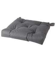Sandalye Minderi Cırt Koyu Gri Renk 40/35x38x7 Cm MeridyenDukkan Cırt-Cırtlı-Pamuklu