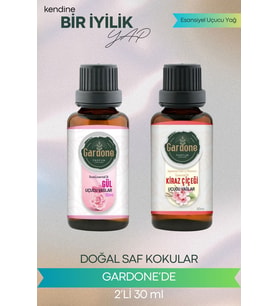 Gül + Kiraz Çiçeği ( Oda Kokusu Aroma Terapi Buhurdanlık / Difüzör Yağı ) Set 2 Adet x 30 ML