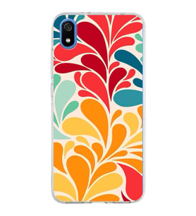 PrintiFy Xiaomi Redmi 7A ile Uyumlu 1mm Slim Fit Retro Renkler 5 Baskılı Şeffaf  Kılıf