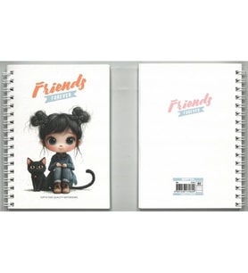 GIPTA FRIENDS FOREVER SPİRALLİ LX KARTON KAPAK A6 80YP. ÇİZGİLİ NOT DEFTERİ 8385 - TEKLİ