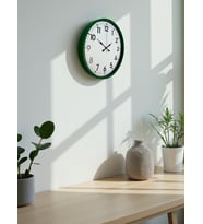 36 Cm Standart Yeşil Duvar Saati