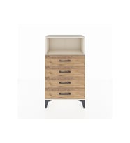 Arges Komodin Tek Raflı 4 Çekmeceli 60x30x106 Aytaşı-Çam