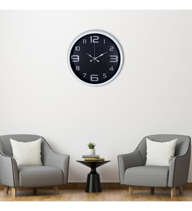 River World Duvar Saati Metal 40 cm Modern Rengi Beyaz