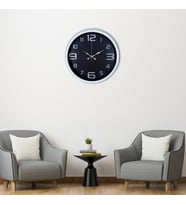 River World Duvar Saati Metal 40 cm Modern Rengi Beyaz