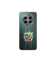 Realme 12 ile uyumlu Splash arı tasarımlı şeffaf silikon kılıf