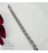 Rodyum Zirkon Taşlı Pirinç Bileklikler 19,5 Cm - Kbl0052