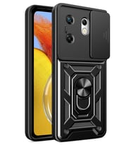 İnfinix Zero 30 4G Kılıf Pars Lens Yüzüklü Silikon - Siyah