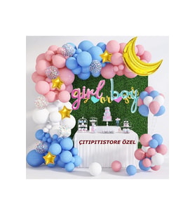 Çıtıpıtıstore Gırl Boy Lüks Balon Zincir Set