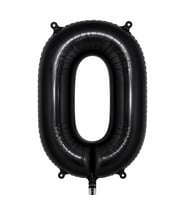 0 Rakam Folyo Balon Siyah Rengi (76 cm)