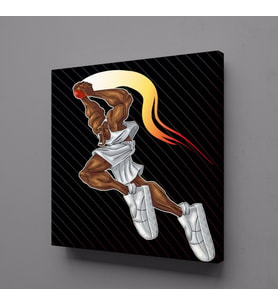 BASKETBOL TEMALI KANVAS TABLO 25x25cm (Karışık)