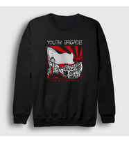 Presmono Unisex Siyah Sink With Kalifornija Youth Brigade Sweatshirt 432371tt
