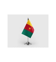 Kamerun Devleti Tekli Saten Masa Bayrağı Seti