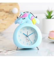 Dekoratif Masa Üstü Unicorn Çalar Saat (Mavi)