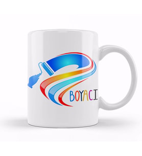 Boyacı Boyacılara Kupa Bardak Porselen