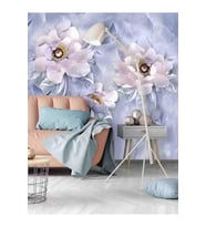 Dreamwall 3D Çiçekler Deseni Silinebilir Sağlıklı Tekstil Duvar Kağıdı (Çok Renkli)