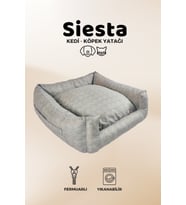 Xpermate Yuvi Kedi Yatağı Ve Köpek Yatağı ,Fermuarlı 55x60x23 cm (Gri)