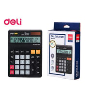 DELİ M01420 MASA ÜSTÜ HESAP MAKİNESİ 12 HANE SİYAH