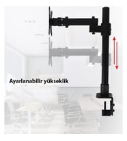 yenilzd LCD Monıtör Tıutucu LED TV Full Hareketli Ayarlanabilir Çelik
