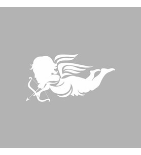 Eros Sticker Siyah 18x10 CM (Beyaz)
