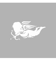 Eros Sticker Siyah 18x10 CM (Beyaz)