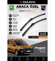 Drs Tuning Peugeot Partner Tepee Ön Cam Silecek Seti 2008-2018 Premium Araca Özel 65-38 Cm A+ Kalite