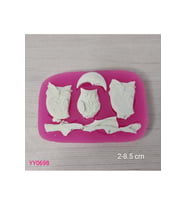 YY0698 Baykuşlar ve Ağaç Dalı Silikon Kalıp
