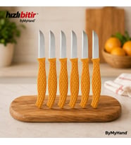ByMyHand Kahverengi Meyve Bıçağı 6'lı Set