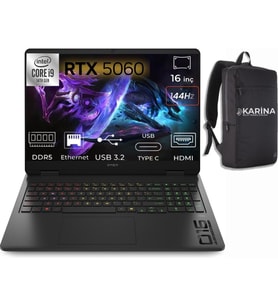 HP Omen 16-AM0033NT I9-14900HX C39J7EA-K03 128GB 2tb RTX5060 8gb Freedos 16" Wuxga Gaming Laptop