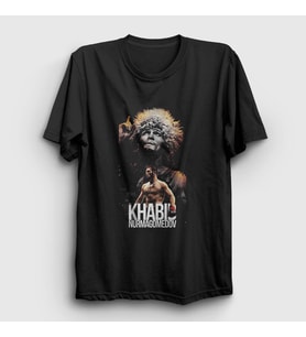 Presmono Unisex Siyah Champion Ufc Khabib Nurmagomedov T-Shirt 310260tt