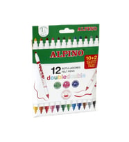 Alpino Keçeli Kalem Çift Yönlü 12 Li AR-002013 (Karışık)